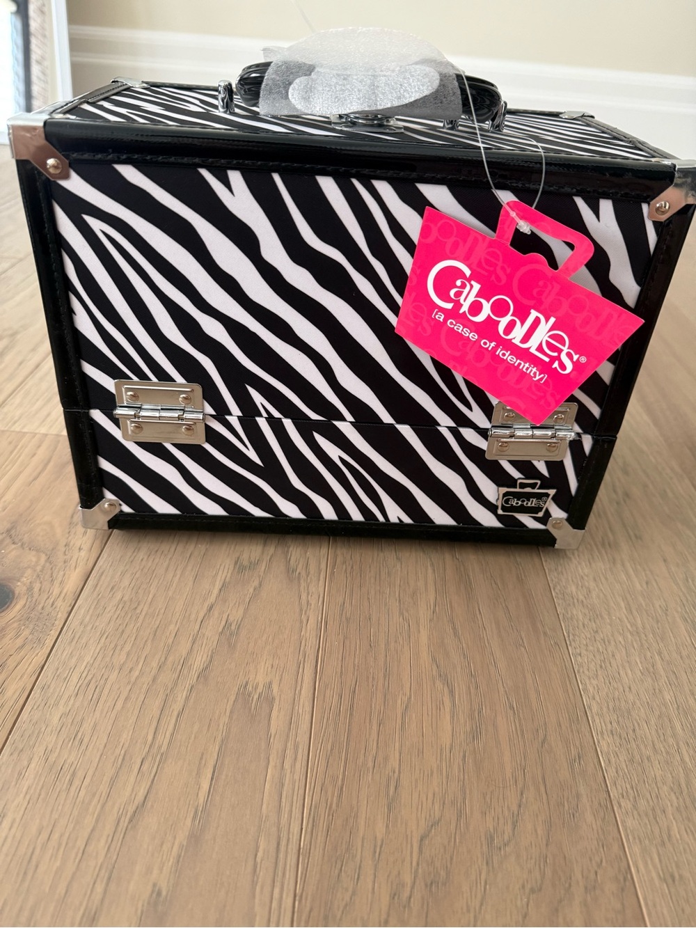 Caboodles Zebra Print Makeup Case - Black & White